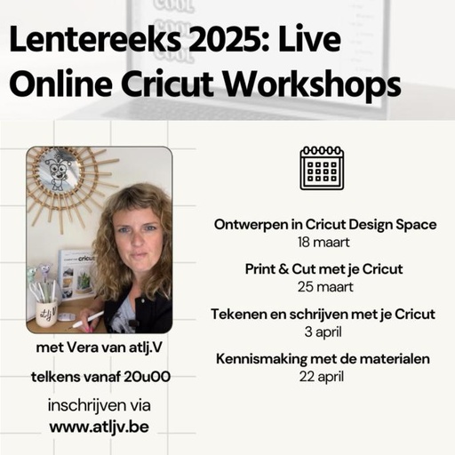 Lentereeks: Online Cricut workshops